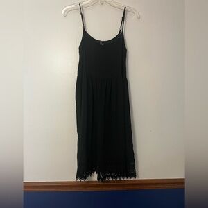 Black Dress with Lace Detail